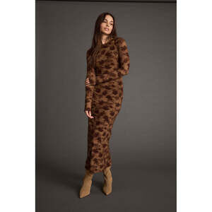 12th Tribe Brown Floral Maxi Dress